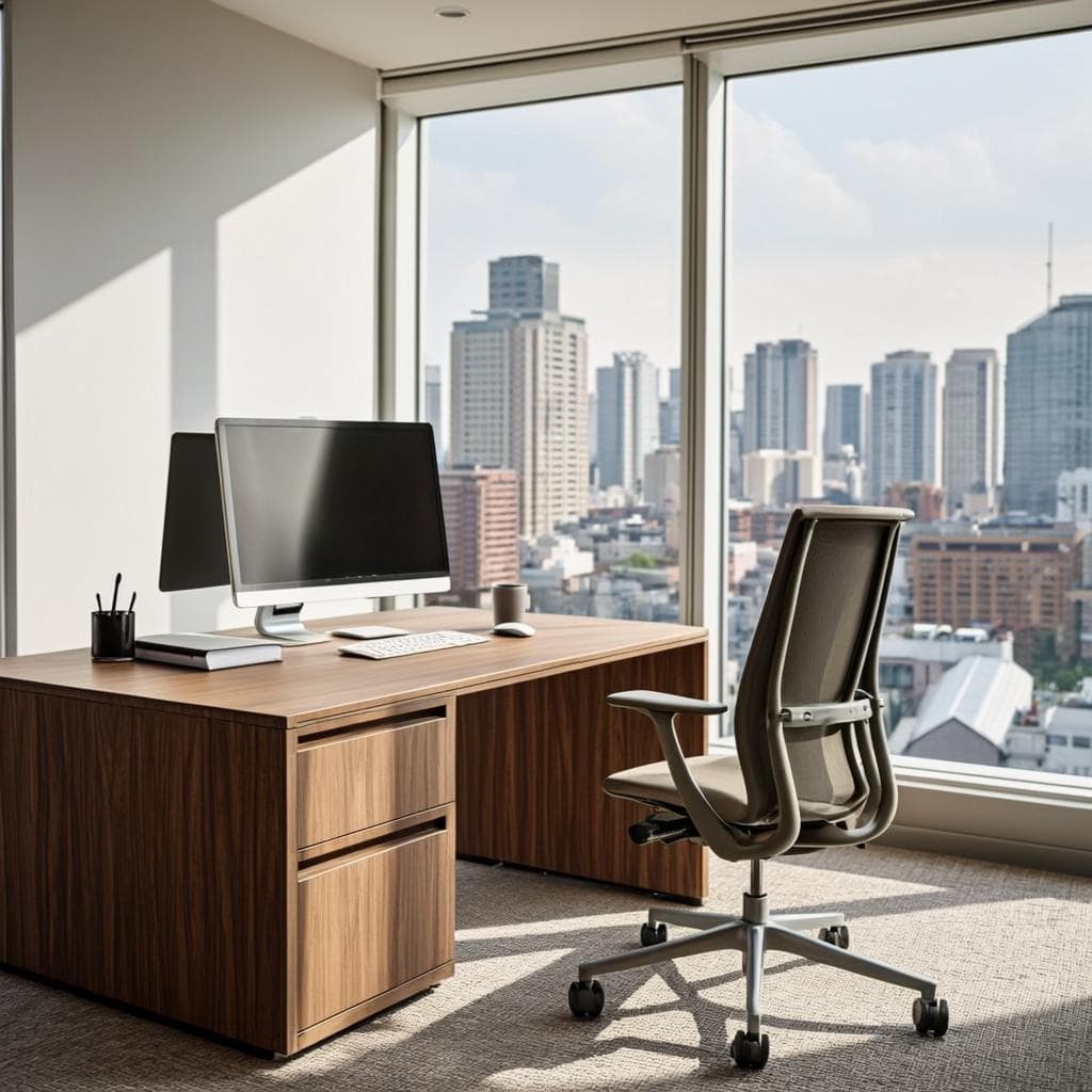 Bureau fermé moderne à Montréal nettoyé par Bleu-Ménage