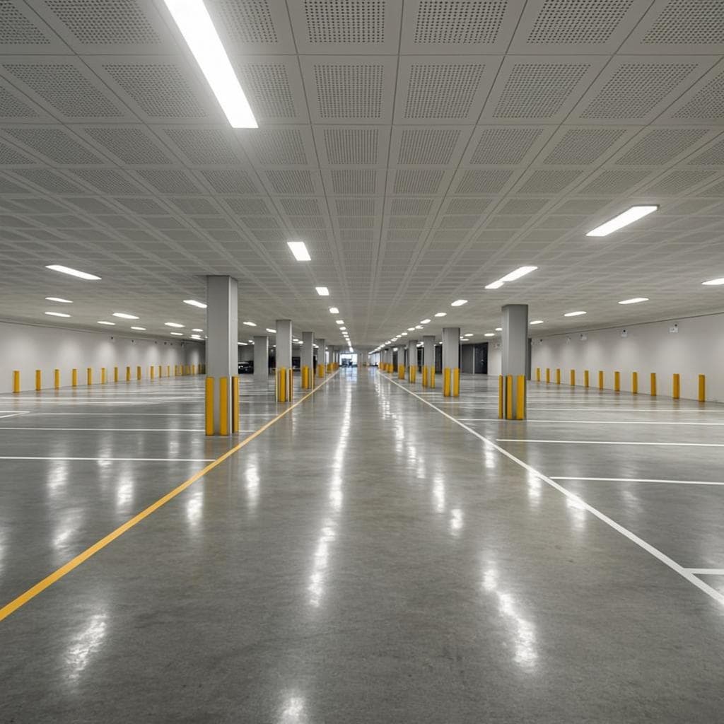 Garage intérieur et stationnement entretenus par Bleu-Ménage